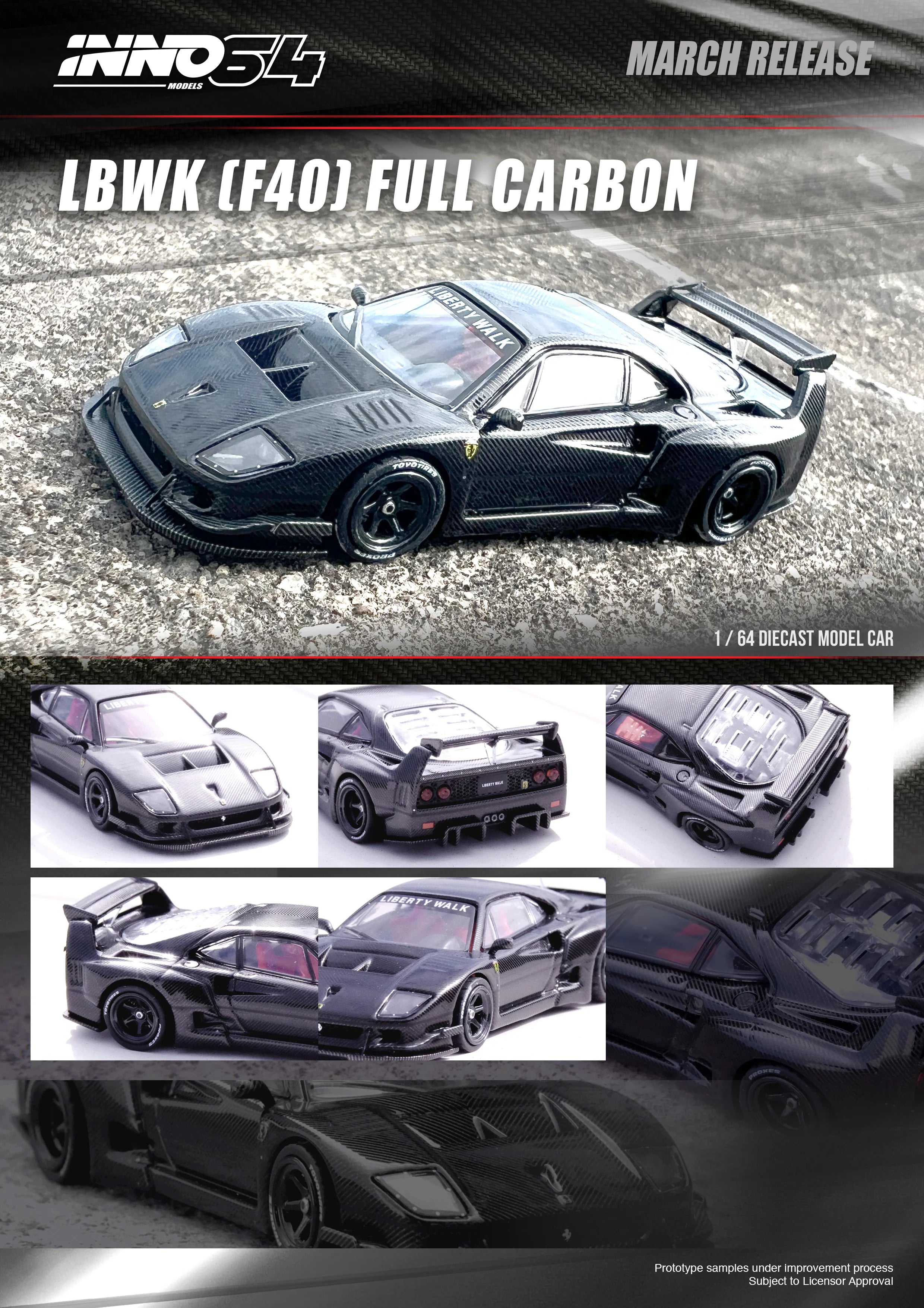 Inno Models Inno64 LBWK F40 Full Carbon – Mini Toy Sensei