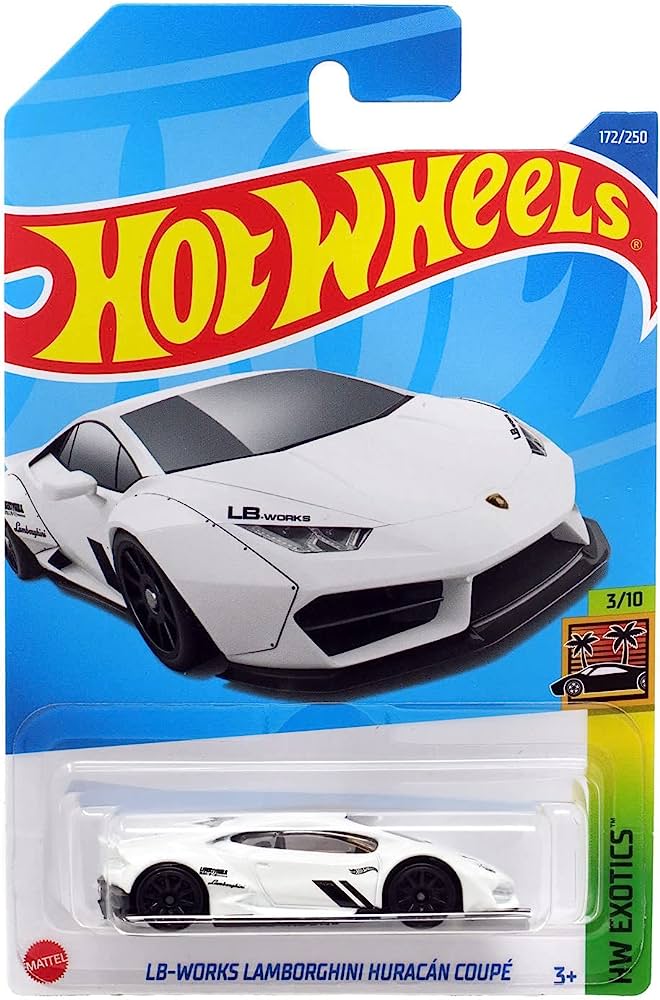 Hot Wheels HW Exotics 3/10 LB-Works Lamborghini Huracán Coupé (White) - Japanese Card