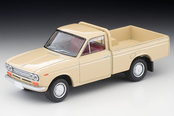 Tomytec Tomica Limited Vintage LV-195d Datsun 1300 Truck (Light Brown) with figures