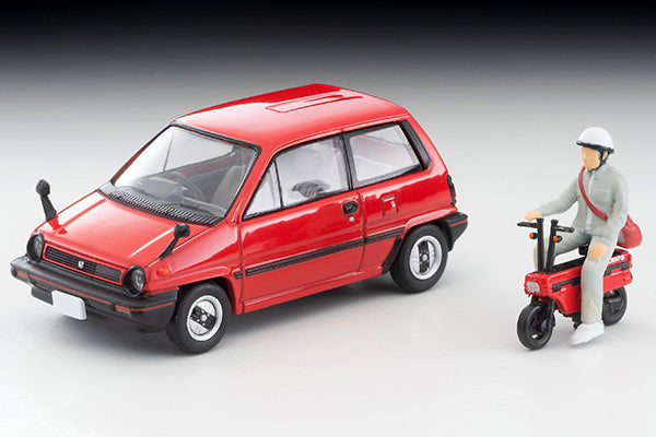 Tomytec Tomica Limited Vintage Neo LV-272a Honda City R with Motocompo 81' (Red)