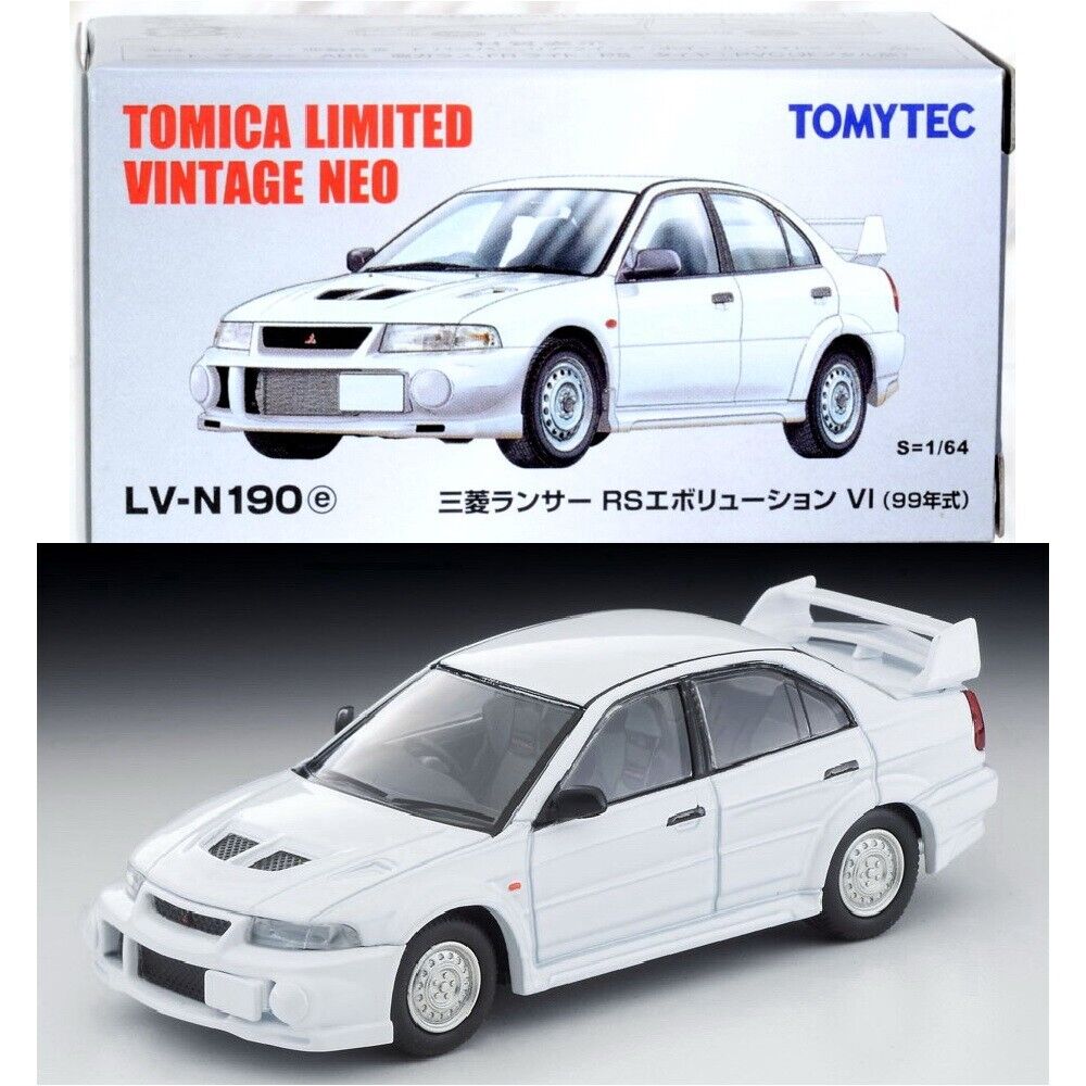 Tomytec Tomica Limited Vintage Neo LV-N190e Mitsubishi Lancer RS Evolution VI 99' (White)