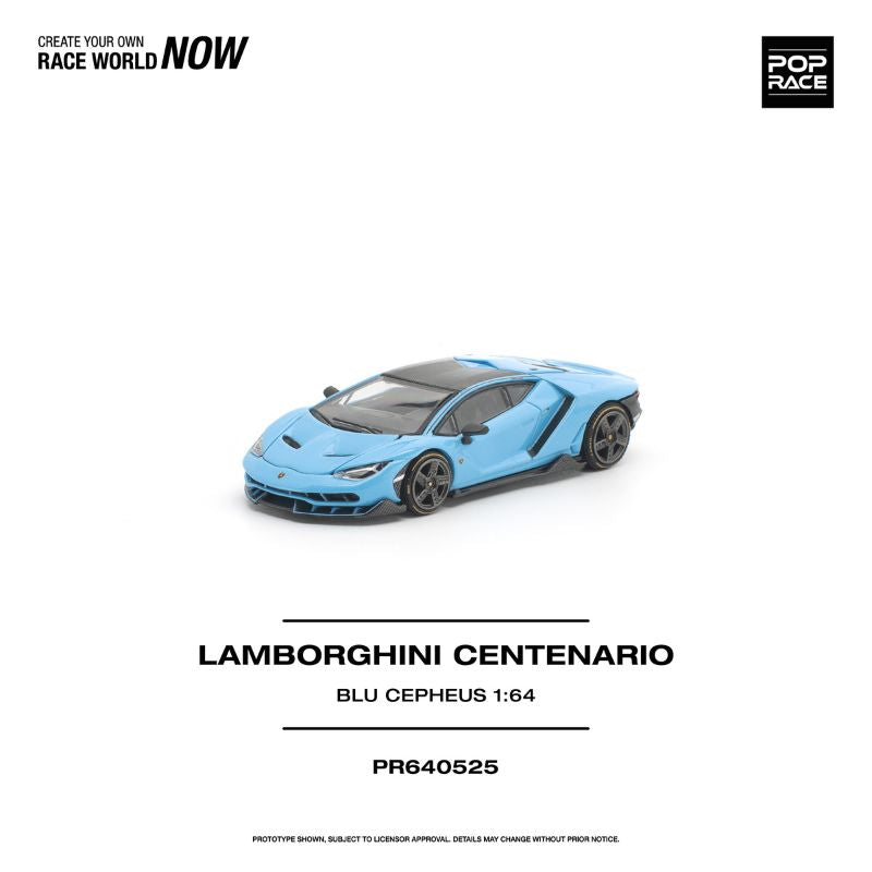 *Pre-Order* Pop Race - Lamborghini Centenario Blu Cepheus