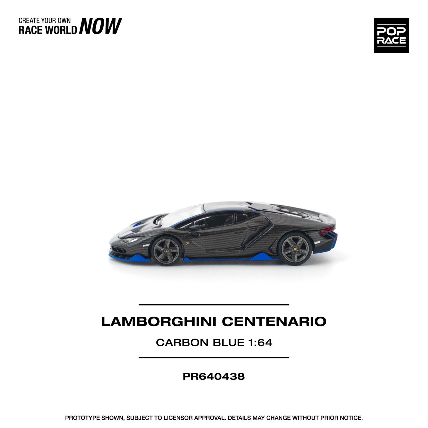 *Pre-Order* Pop Race Lamborghini Centenario Carbon Blue
