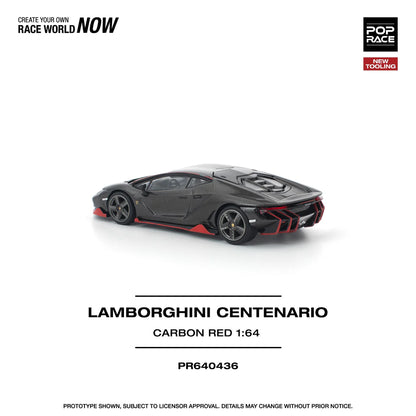 *Pre-Order* Pop Race Lamborghini Centenario Carbon/Red