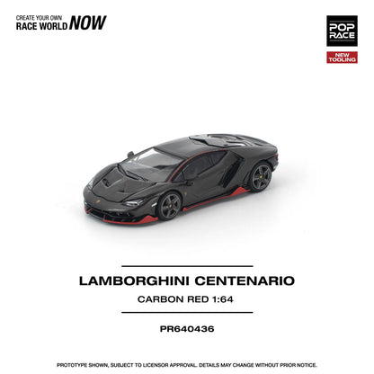*Pre-Order* Pop Race Lamborghini Centenario Carbon/Red