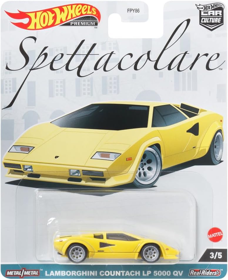 Hot Wheels Premium Car Culture Spettacolare 3/5 Lamborghini Countach LP 5000 QV - Japanese Stock