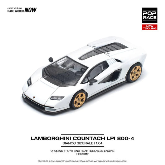 *Pre-Order* Pop Race Lamborghini Countach LPI 800-4 Bianco Siderale