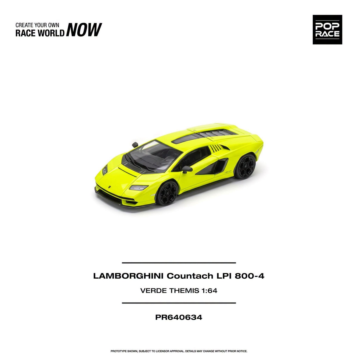 *Pre-Order* Pop Race - PR640634 Lamborghini Countach LPI 800-4 VERDE THEMIS
