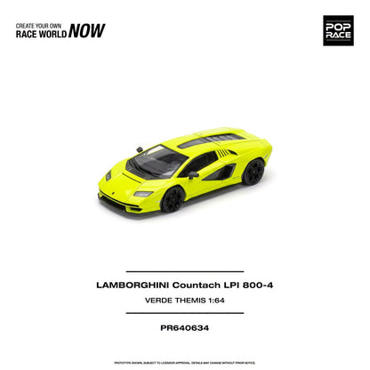 *Pre-Order* Pop Race - PR640634 Lamborghini Countach LPI 800-4 VERDE THEMIS