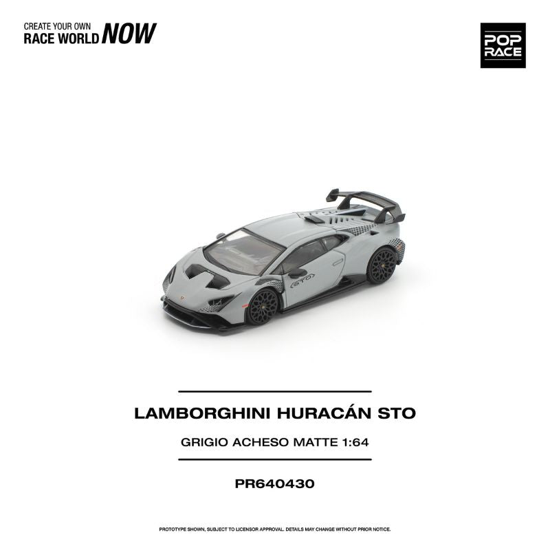 *Pre-Order* Pop Race Lamborghini Huracán STO GRIGIO ACHESO MATTE
