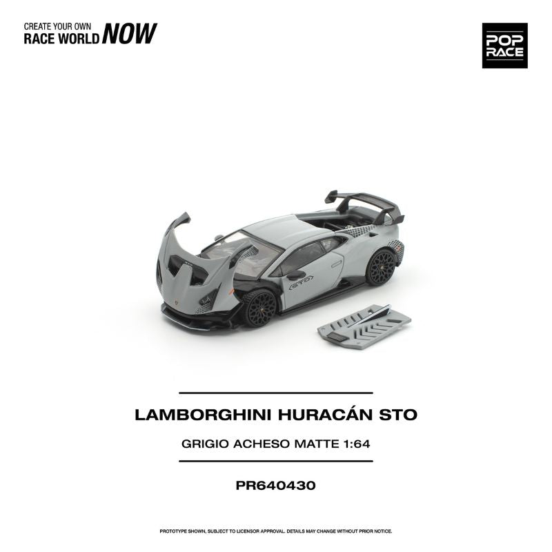 *Pre-Order* Pop Race Lamborghini Huracán STO GRIGIO ACHESO MATTE