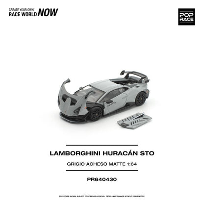 *Pre-Order* Pop Race Lamborghini Huracán STO GRIGIO ACHESO MATTE