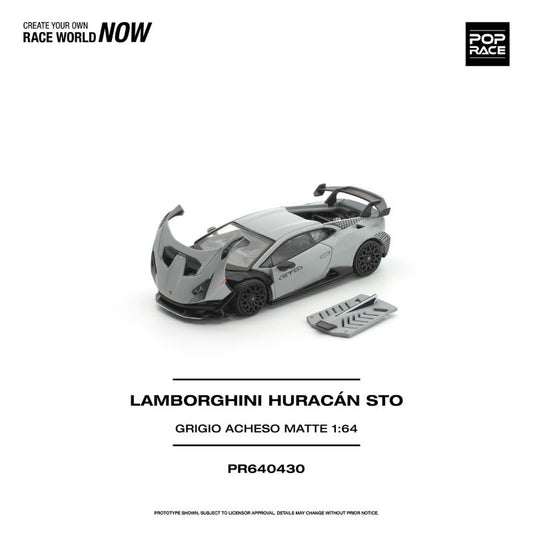 *Pre-Order* Pop Race Lamborghini Huracán STO GRIGIO ACHESO MATTE