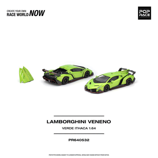 *Pre-Order* Pop Race - PR640532 Lamborghini Veneno VERDE ITHACA