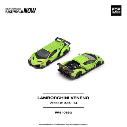 *Pre-Order* Pop Race - PR640532 Lamborghini Veneno VERDE ITHACA
