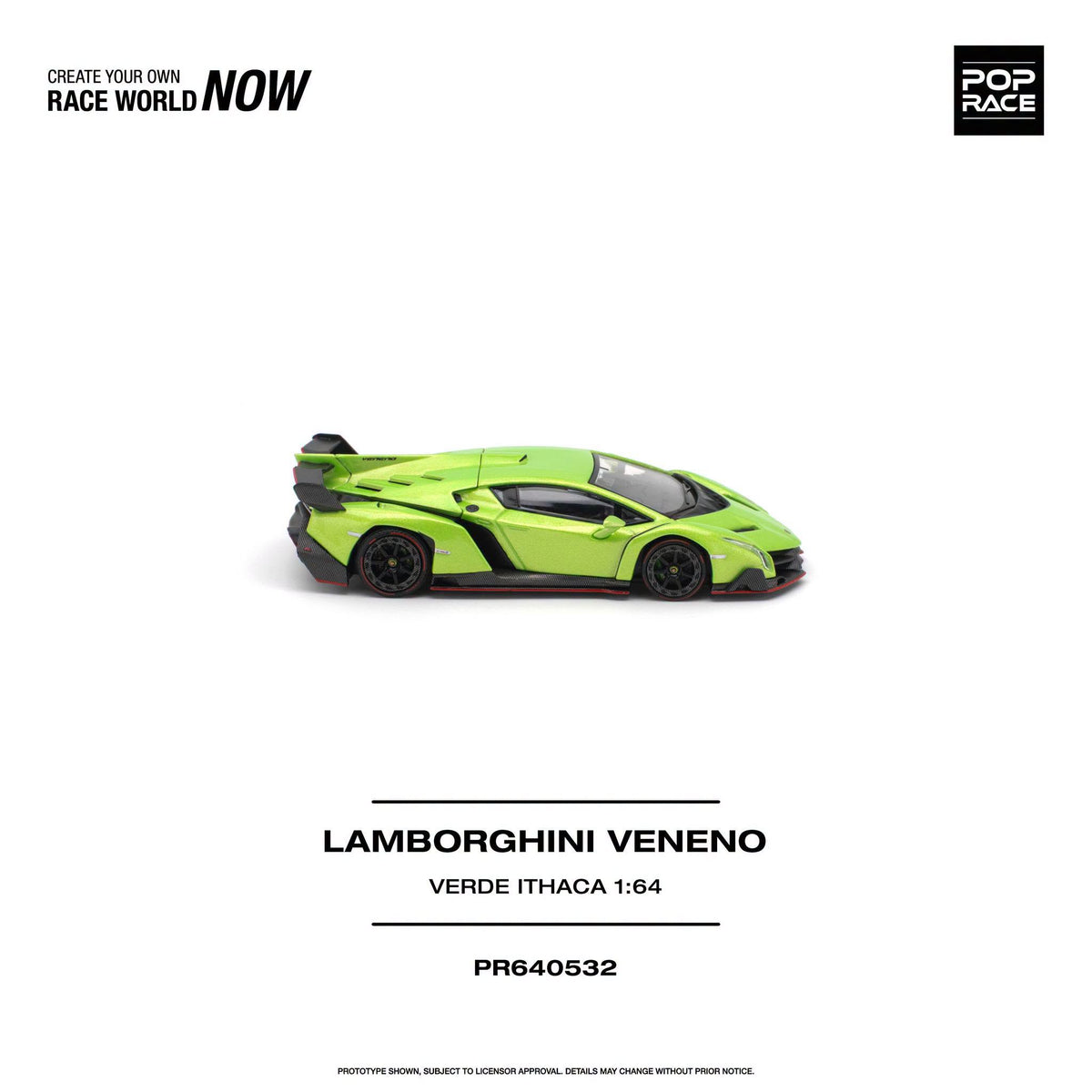*Pre-Order* Pop Race - PR640532 Lamborghini Veneno VERDE ITHACA