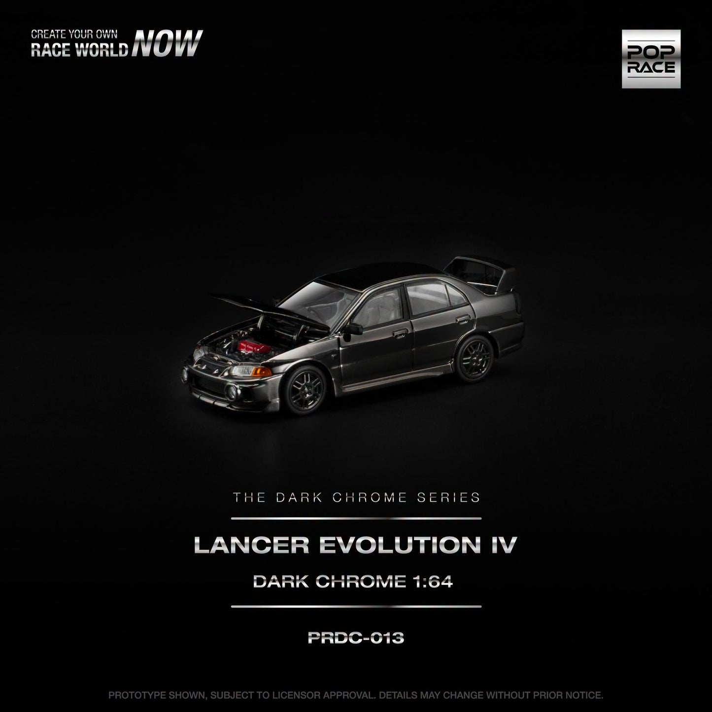 *Pre-Order* Pop Race - PRDC013 Lancer Evolution IV Dark Chrome