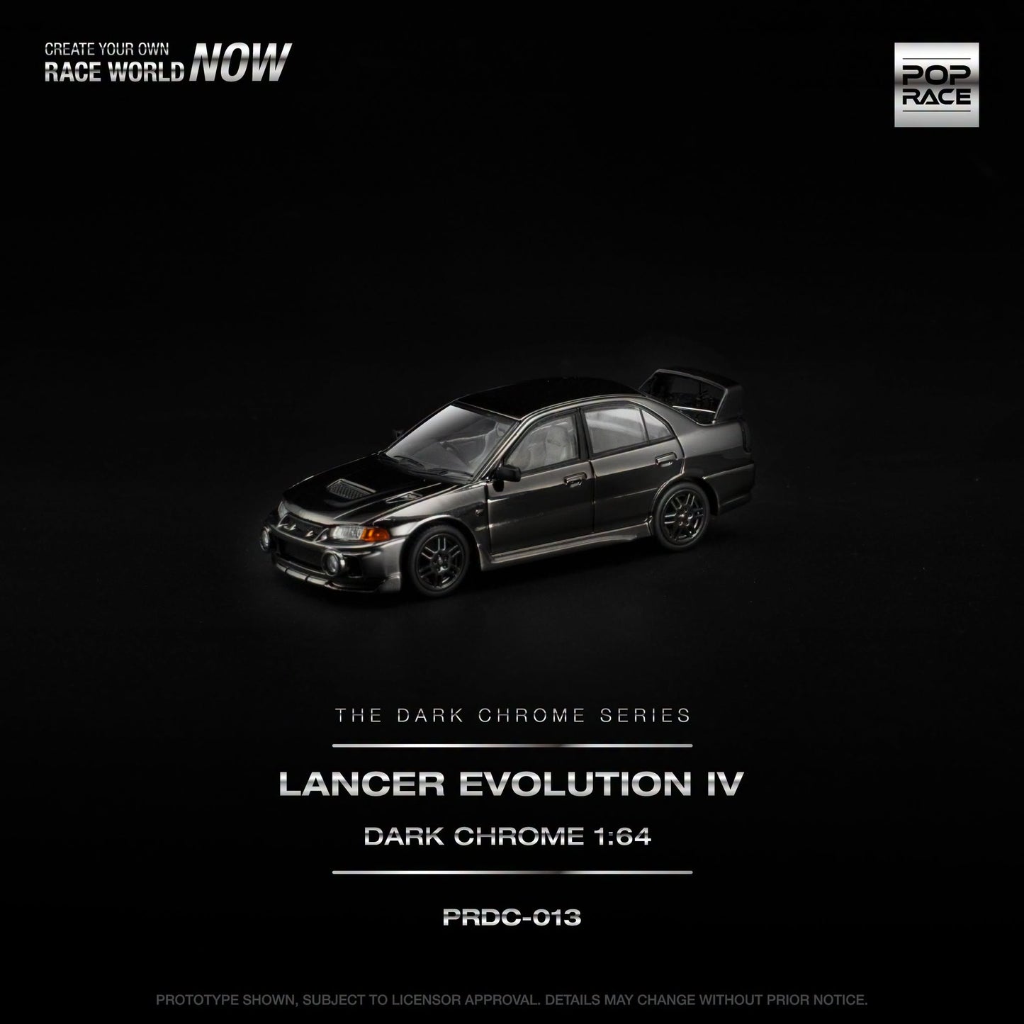 *Pre-Order* Pop Race - PRDC013 Lancer Evolution IV Dark Chrome