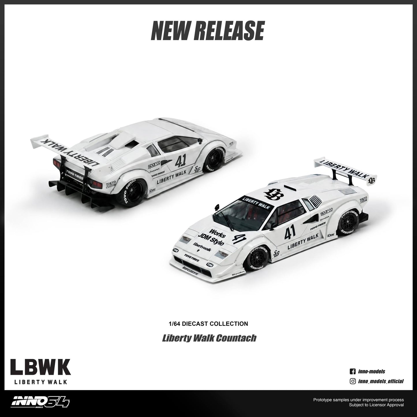 *Pre-Order* INNO Models INNO64 Liberty Walk Countach