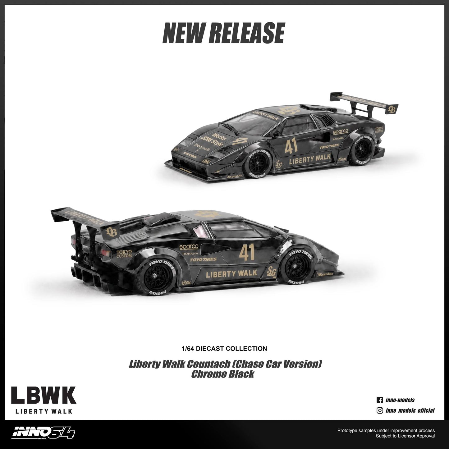 *Pre-Order* INNO Models INNO64 Liberty Walk Countach