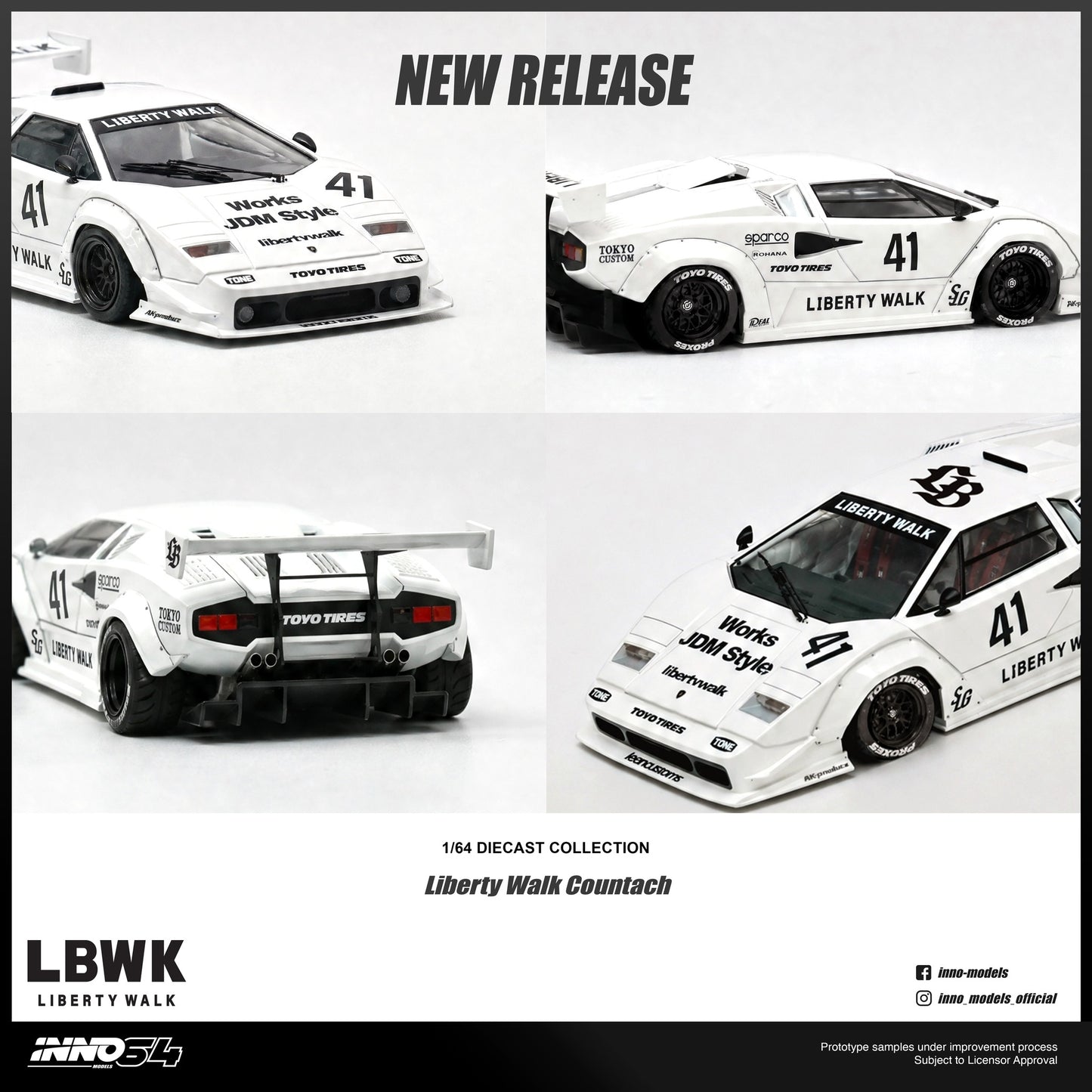 *Pre-Order* INNO Models INNO64 Liberty Walk Countach
