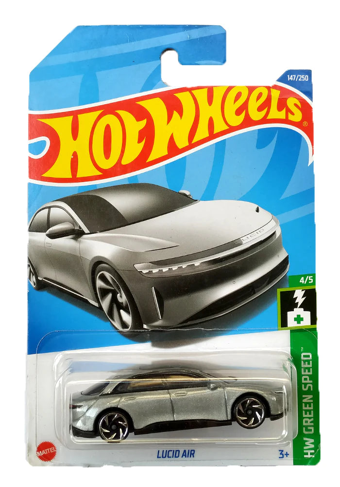 Hot Wheels HW Green Speed 4/5 Lucid Air (Silver) - Japanese Card