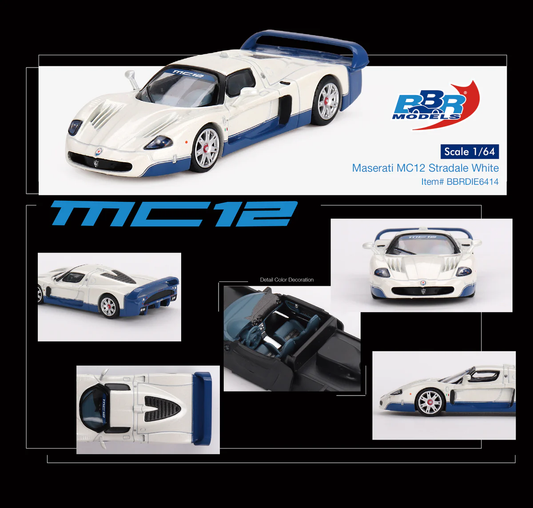 BBR Models Maserati MC12 Stradale White