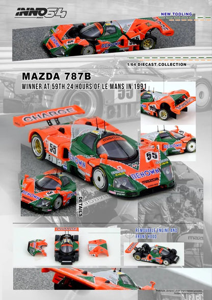 *Pre-Order* INNO Models INNO64 Mazda 787B Winner At 24 Hours Le Mans 1991