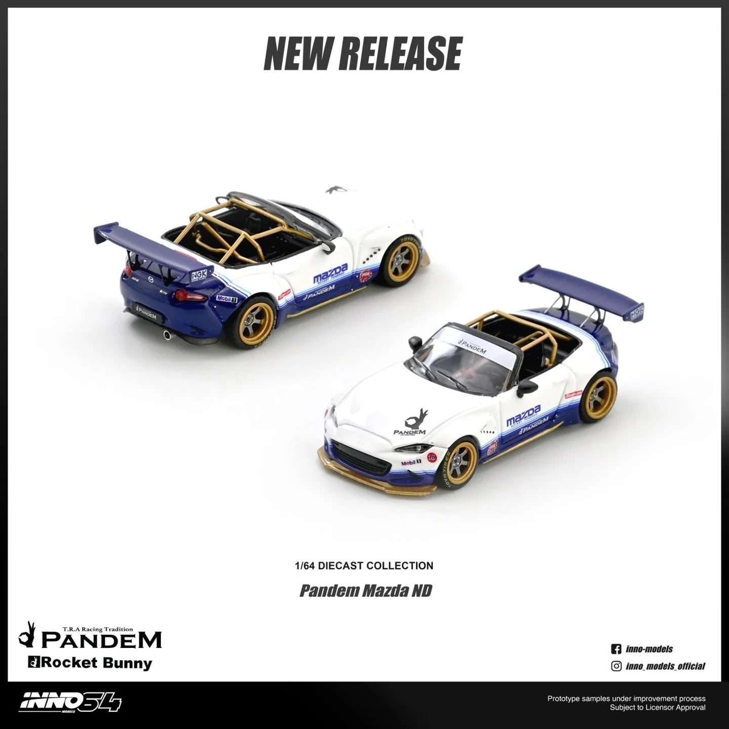 *Pre-Order* INNO Models INNO64 Mazda MX-5 (ND) Miata "PANDEM ROCKET BUNNY" V1.0