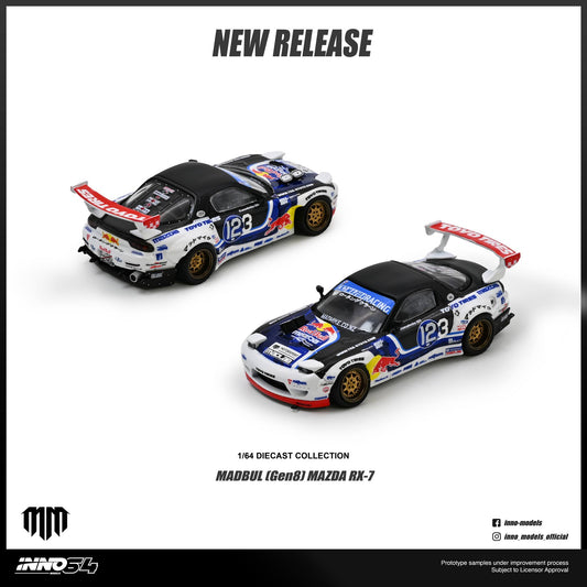 *Pre-Order* INNO Models INNO64 Mazda RX-7 MAD MIKE "MADBUL Gen8"