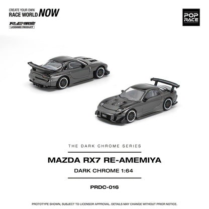 *Pre-Order* Pop Race - PRDC016 Mazda RX-7 RE-AMEMIYA Dark Chrome