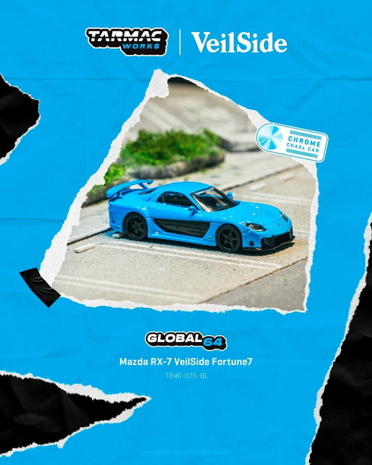 *Pre-Order* Tarmac Works Mazda RX-7 VeilSide Fortune7 - Blue