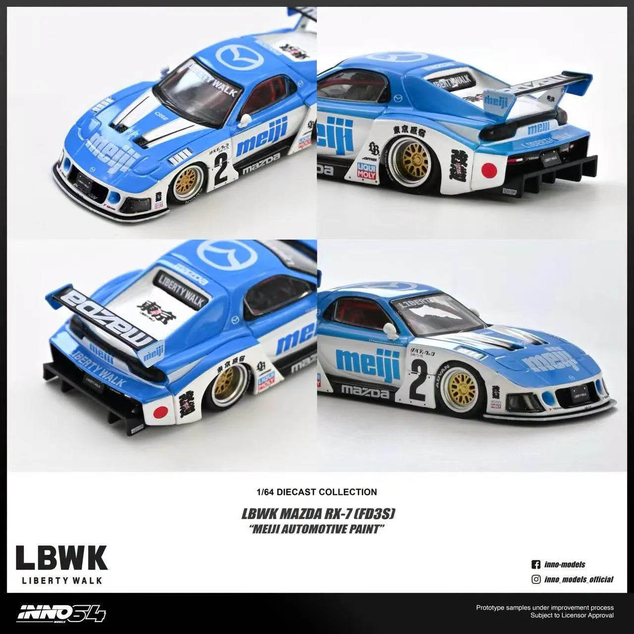 *Pre-Order* INNO Models INNO64 Mazda RX-7 (FD3S) LB-SUPER SILHOUETTE "MEIJI"