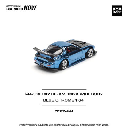 *Pre-Order* Pop Race Mazda RX-7 (FD3S) RE-Amemiya Widebody - Blue Chrome