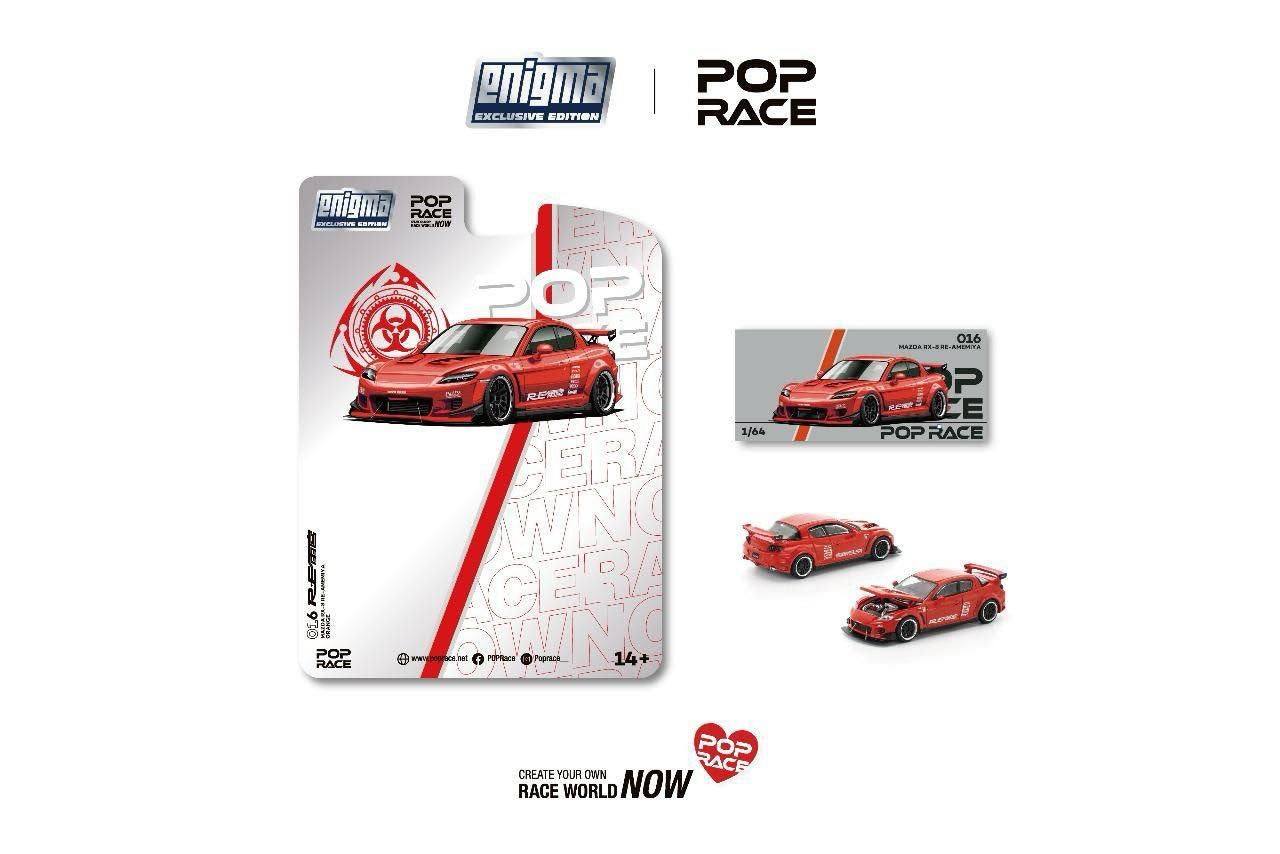*Pre-Order* Pop Race PRE016 Mazda RX-8 RE-AMEMIYA - Red