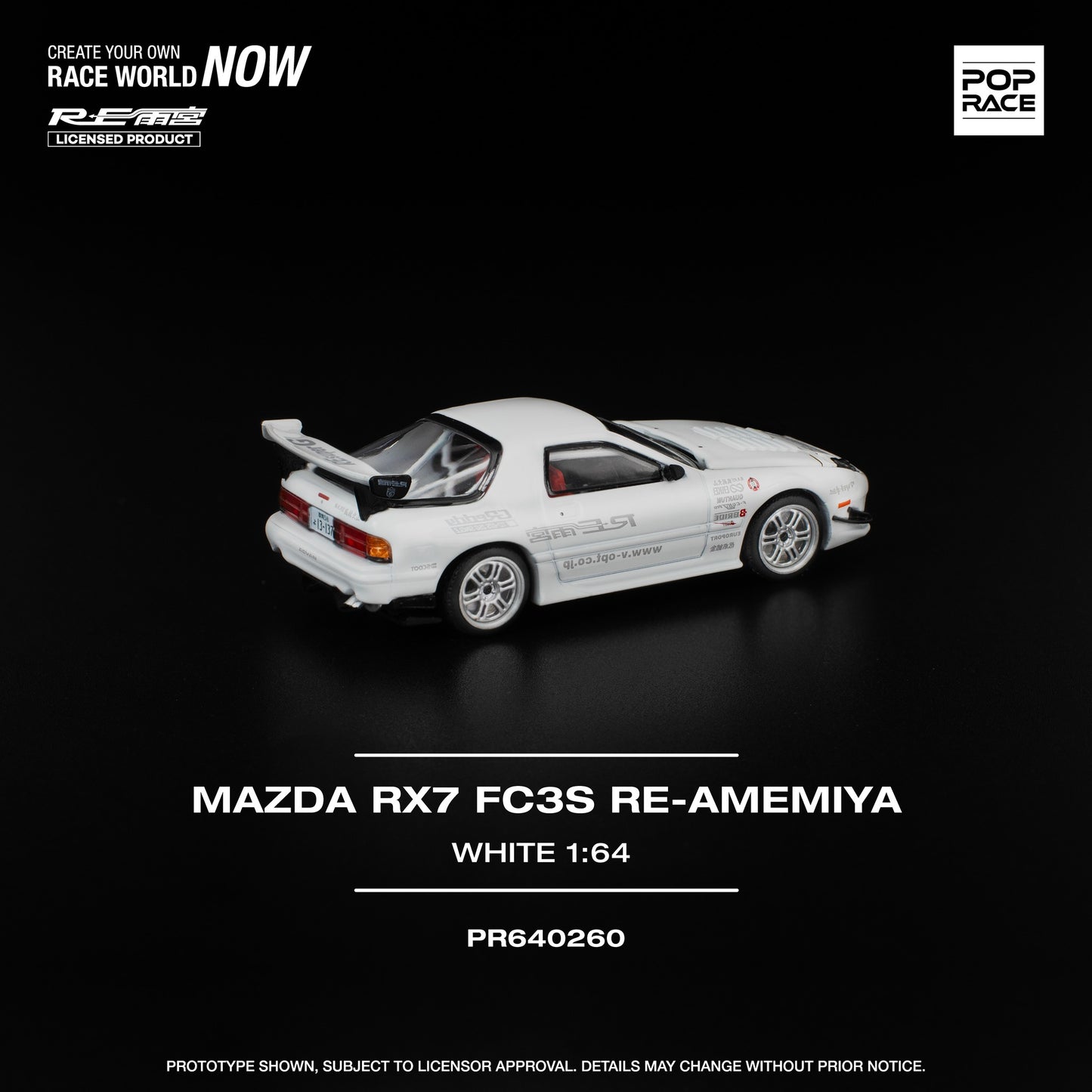*Pre-Order* Pop Race Mazda RX7 FC3S RE-AMEMIYA - White