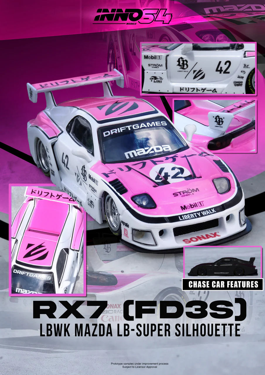 *Pre-Order* INNO Models INNO64 Mazda RX7 (FD3S) LB-SUPER SILHOUETTE "DRIFT GAMES 2025"