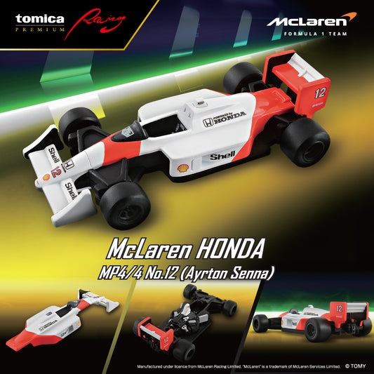 Tomica Premium Racing McLaren Honda MP4/4 No.12 (Ayrton Senna)