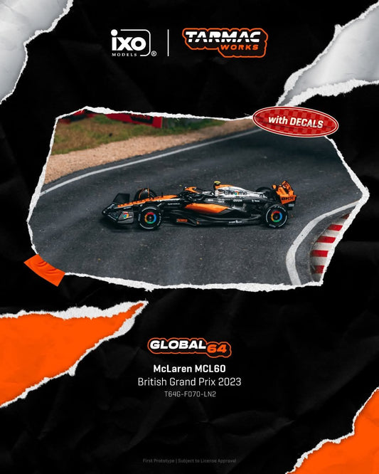 *Pre-Order* Tarmac Works McLaren MCL60 British Grand Prix 2023 Lando Norris