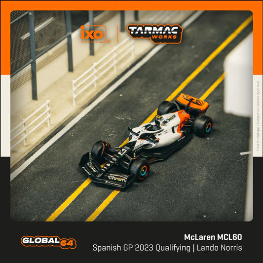 *Pre-Order* Tarmac Works McLaren MCL60 Spanish Grand Prix 2023 Qualifying Lando Norris