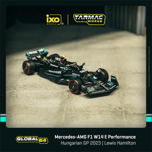 *Pre-Order* Tarmac Works Mercedes-AMG F1 W14 E Performance Hungarian Grand Prix 2023 Pole Position Lewis Hamilton