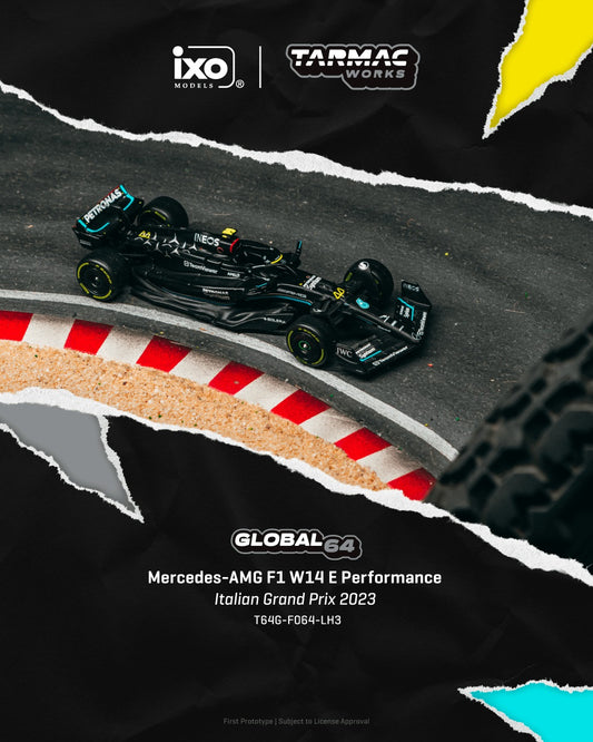 *Pre-Order* Tarmac Works Mercedes-AMG F1 W14 E Performance Italian Grand Prix 2023 Lewis Hamilton