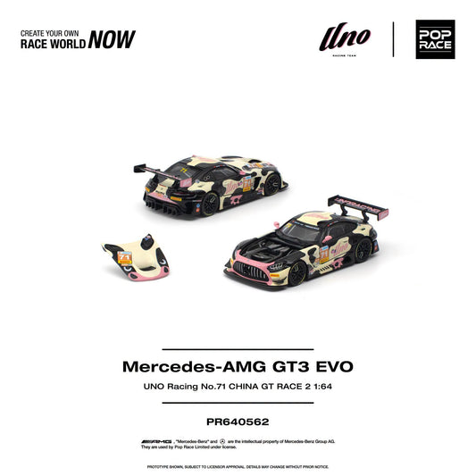 *Pre-Order* Pop Race - PR640562 Mercedes-AMG GT3 EVO UNO RACING NO.71 CHINA GT RACE 2 "Mumu"