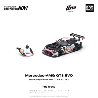 *Pre-Order* Pop Race - PR640563 Mercedes-AMG GT3 EVO UNO RACING NO.98 CHINA GT RACE 2 "Momo"