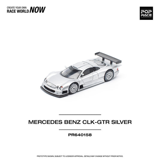 *Pre-Order* Pop Race Mercedes-Benz AMG CLK GTR - Silver