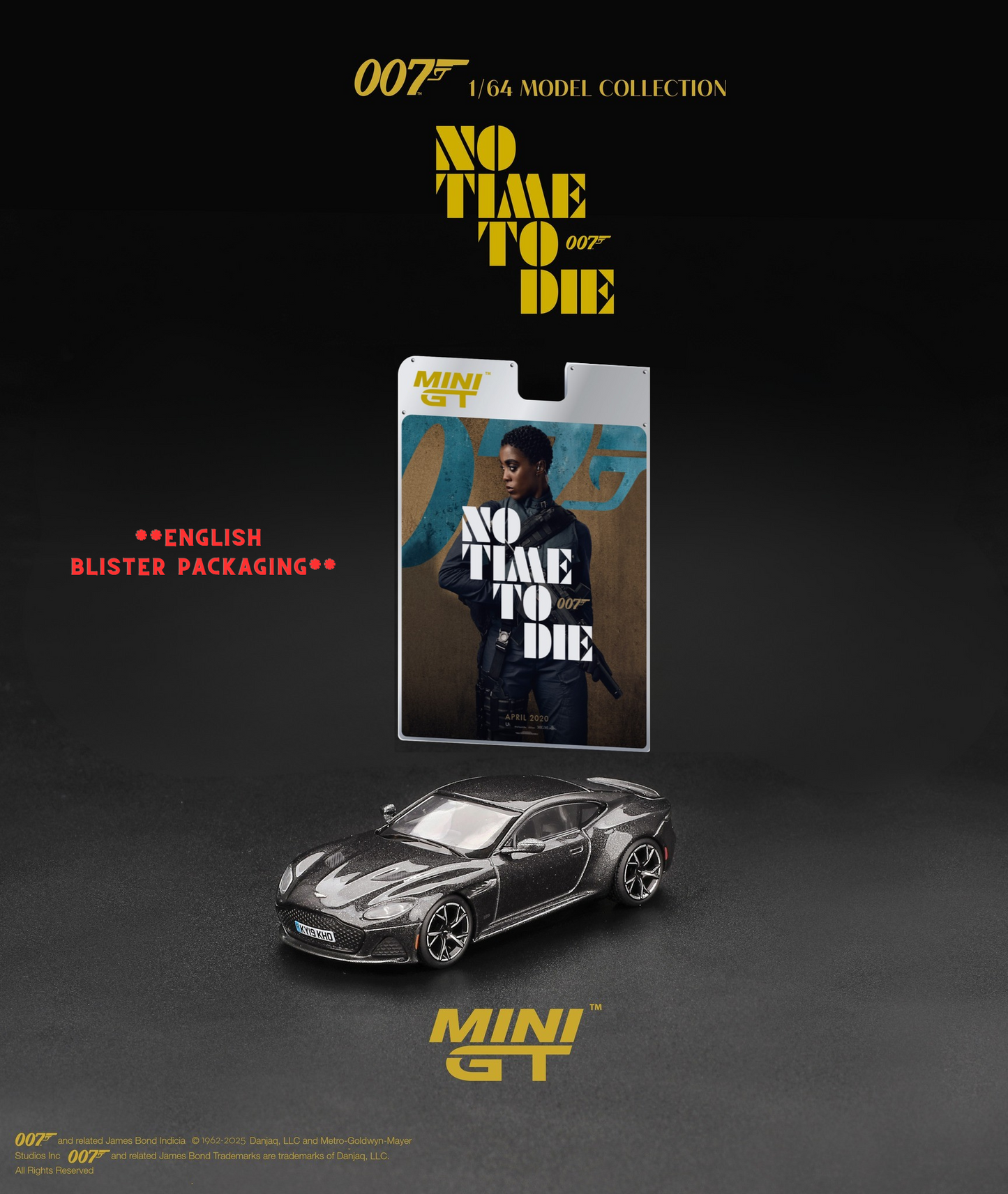 *Pre-Order* Mini GT No.904 Aston Martin DBS  “No Time To Die” - English Blister Packaging
