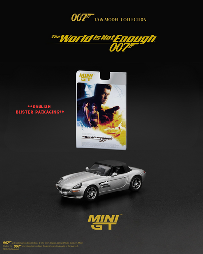 *Pre-Order* Mini GT No.906 BMW Z8 James Bond "The World Is Not Enough" - English Blister Packaging