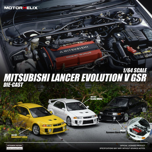 *Pre-Order* MotorHelix M64101 Mitsubishi Lancer Evolution V GSR - Pyrenean Pearl Black