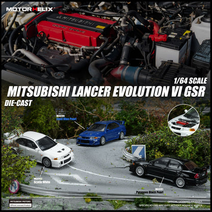 *Pre-Order* MotorHelix M64205 Mitsubishi Lancer Evolution VI GSR - Issel Blue Pearl