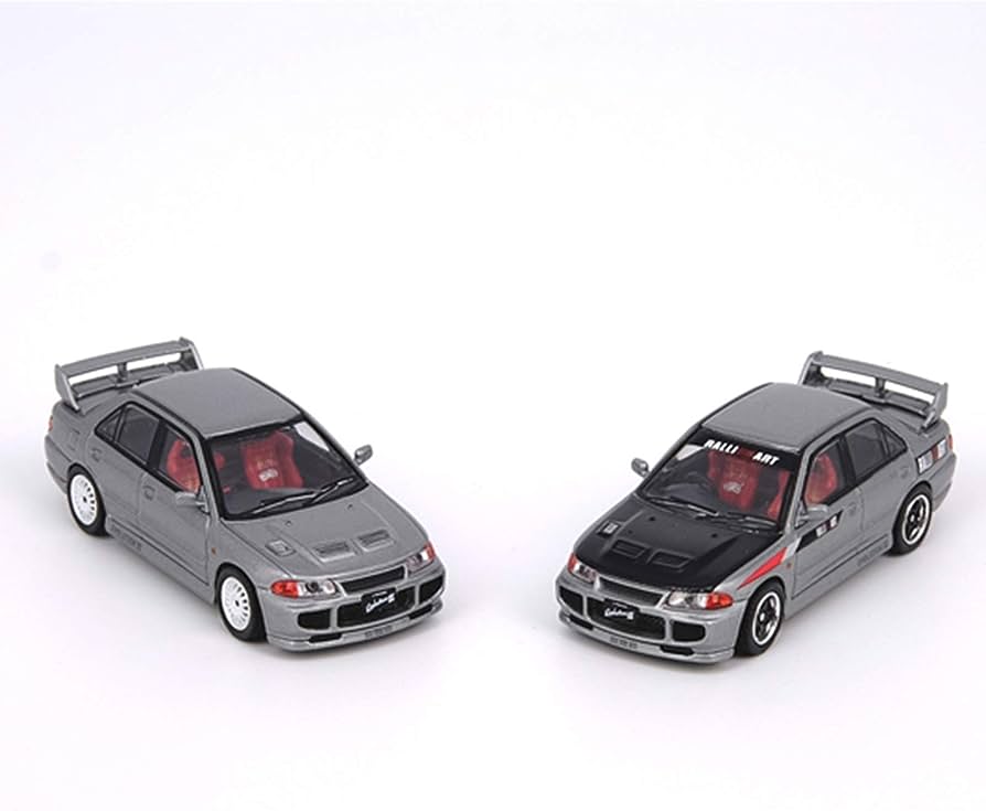 Inno Models Inno64 Mitsubishi Lancer Evolution III GSR Metallic Grey with Extra Wheels and Decals